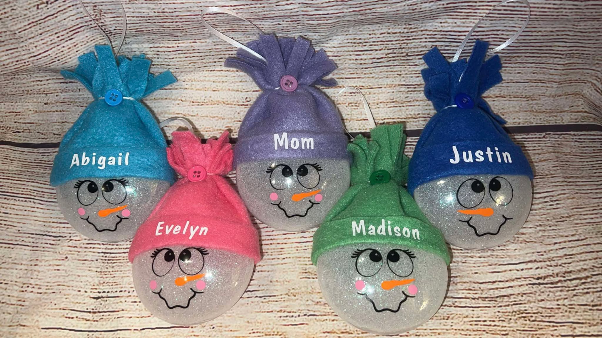 Custom Snowmen Ornaments