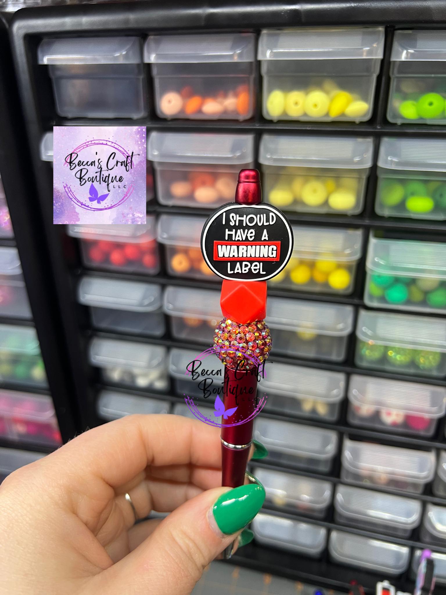 I should have a warning label beadable pen