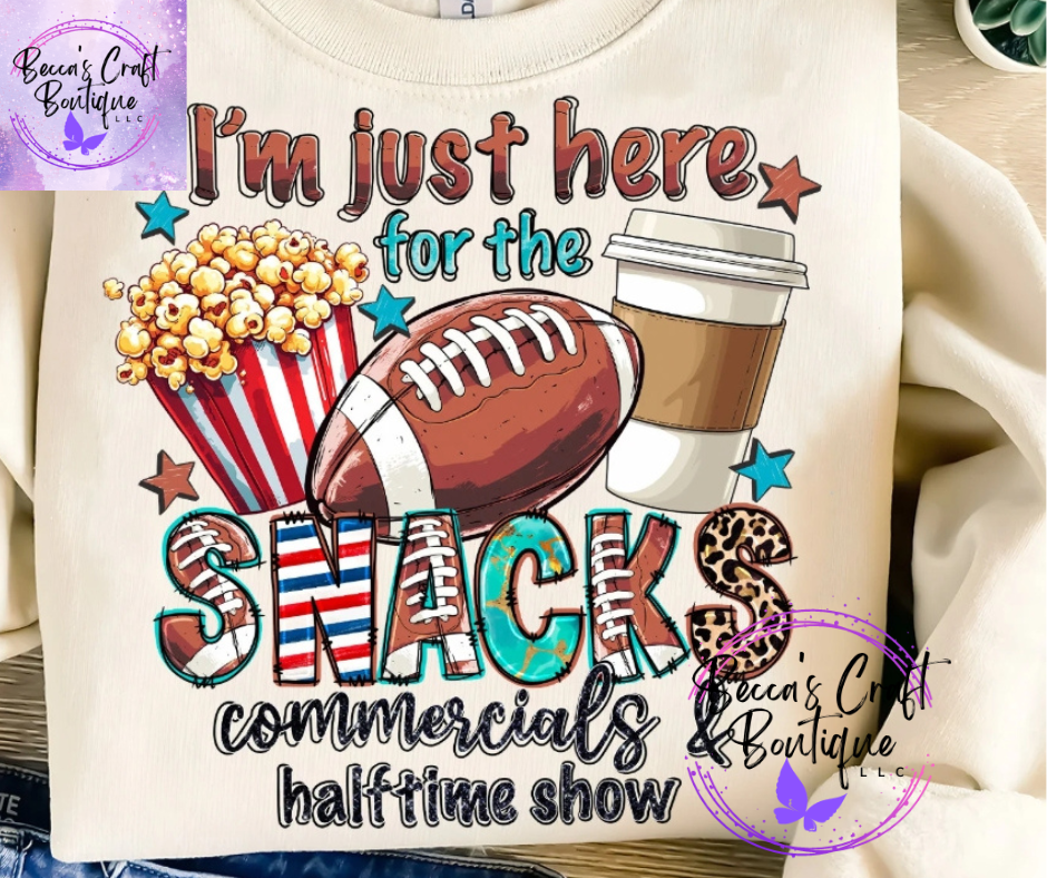 Superbowl Here for the snacks sweatshirt
