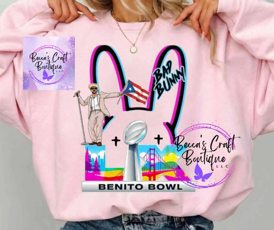 Superbowl half time show bad bunny sweatshirt
