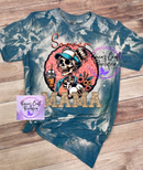 soccer mama Skeleton bleached t-shirt