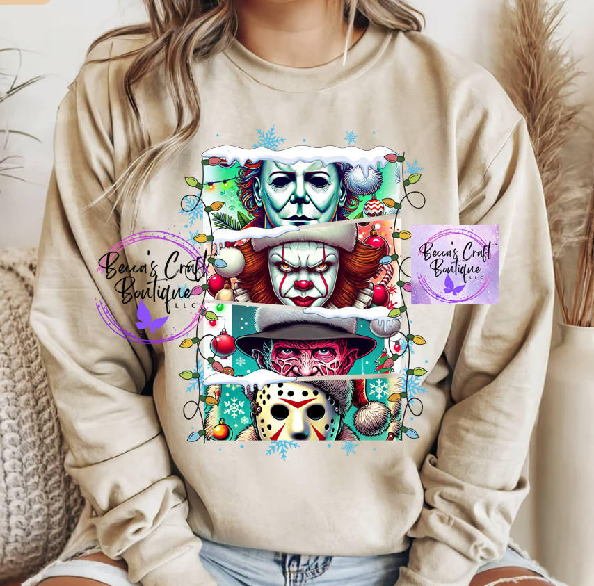 Horror Christmas crewneck