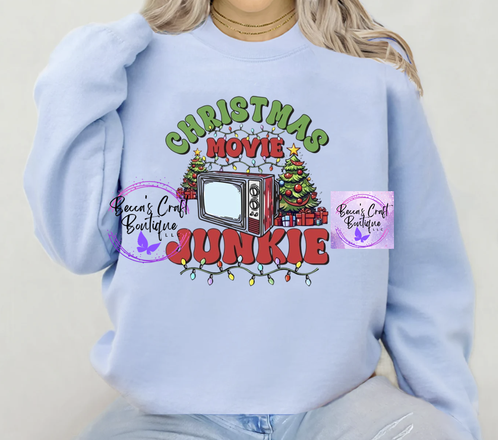 Christmas movie junkie crewneck