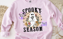 Spooky Season ghost with flowers crewneck