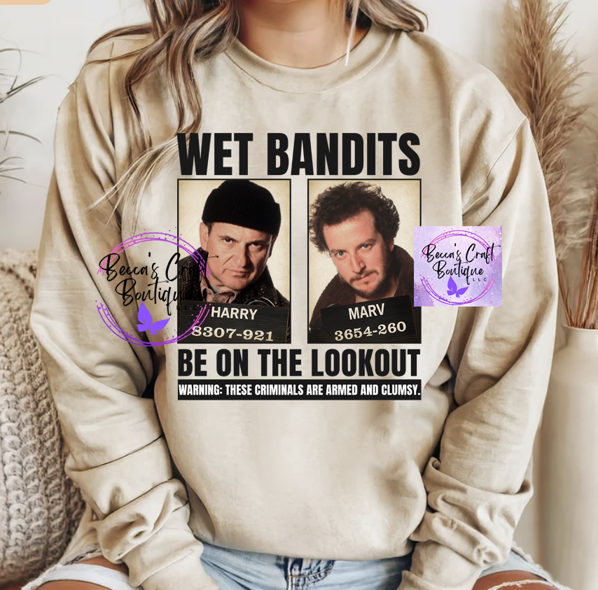 Wet bandits home alone crewneck