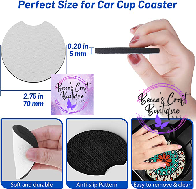 Baseball mom car coasters
