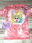 Bunny with glasses bleached T-shirt