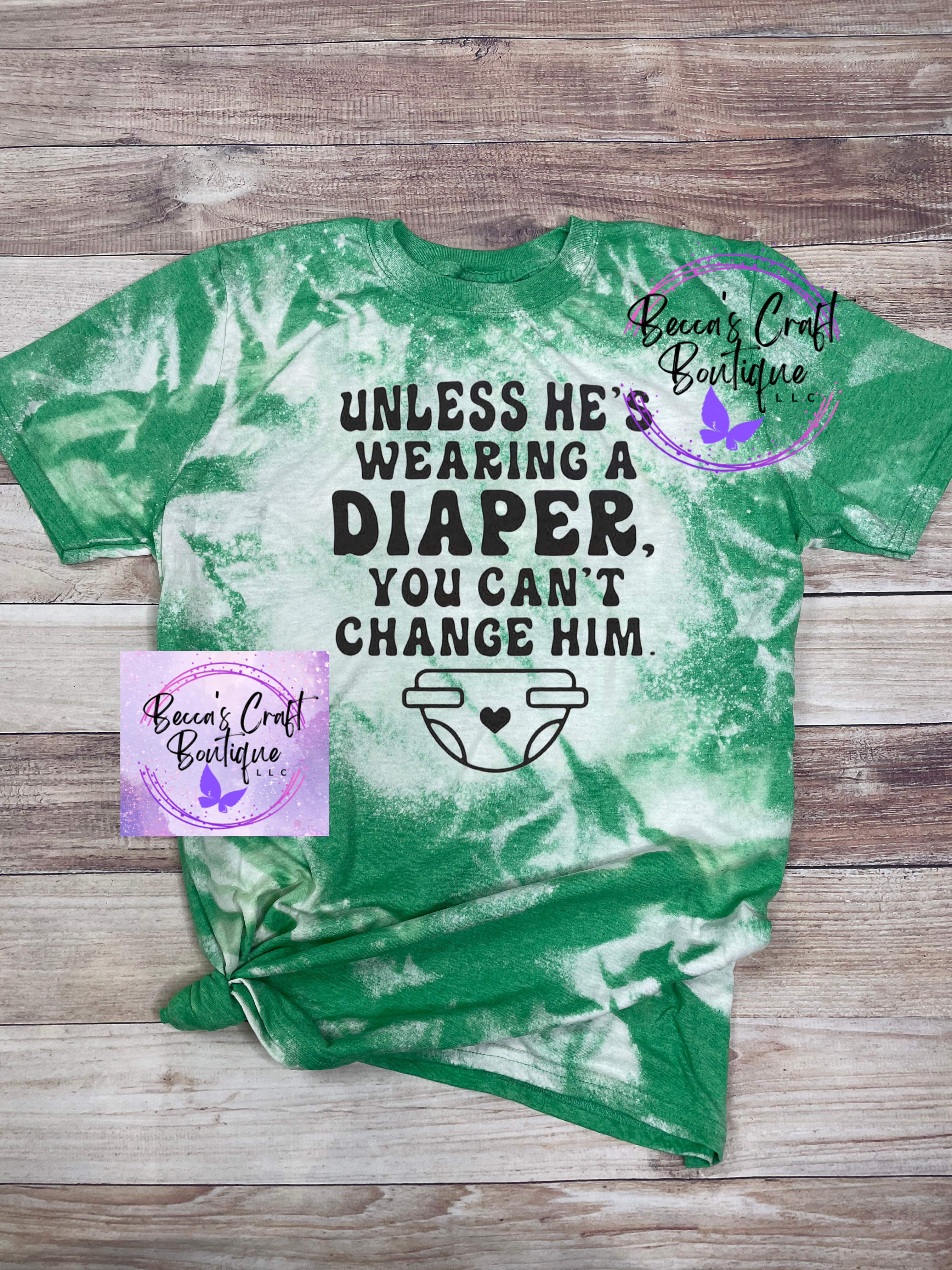 you can't change him bleached t-shirt